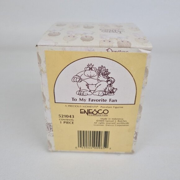 Precious Moments 521043 To My Favorite Fan Porcelain King Porcelain Figurine - Picture 4 of 5